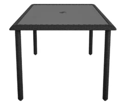 Lakewood Ranch Black Glass & Wicker Patio Dining Table -Garden Furniture Store 810541483 7