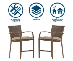 Lakewood Ranch Brown 3-Piece Wicker High Top Bistro Patio Furniture Set 13 Lakewood Ranch Brown 3-Piece Wicker High Top Bistro Patio Furniture Set -Garden Furniture Store 810541486 3