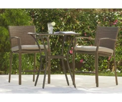 Lakewood Ranch Brown 3-Piece Wicker High Top Bistro Patio Furniture Set 18 Lakewood Ranch Brown 3-Piece Wicker High Top Bistro Patio Furniture Set -Garden Furniture Store 810541486 7