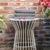 Roberta White Steel Patio Side Table -Garden Furniture Store 810541492 1