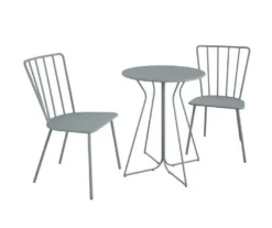 Heidi Light Gray 3-Piece Bistro Patio Furniture Set -Garden Furniture Store 810541505 4