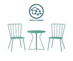 Heidi Turquoise 3-Piece Bistro Patio Furniture Set 11 Heidi Turquoise 3-Piece Bistro Patio Furniture Set -Garden Furniture Store 810541506 4