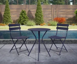 Garden Furniture Store 19 COSCO Outdoor Living Navy 3-Piece Folding Patio Seating Set