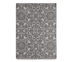 Broyhill Sandpointe Granite & Ecru Damask Outdoor Area Rug -Garden Furniture Store 810546510
