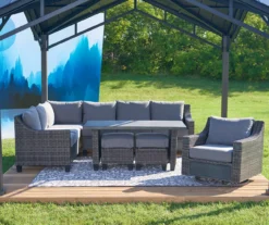 Broyhill Sandpointe Granite & Ecru Damask Outdoor Area Rug -Garden Furniture Store 810546510 810544444 810544217 810545276 16