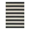 Afuera Onyx & Ivory Stripe Outdoor Area Rug, (7' 10" X 10' 9") -Garden Furniture Store 810547478 2