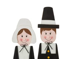 "Welcome" Pilgrim Couple & Turkey Decor -Garden Furniture Store 810547804 4