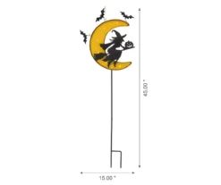 Flying Witch & Crescent Moon Light-Up Yard Stake -Garden Furniture Store 810547813 6
