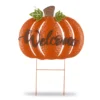 "Welcome" Pumpkin Yard Stake 2 "Welcome" Pumpkin Yard Stake -Garden Furniture Store 810547854 1