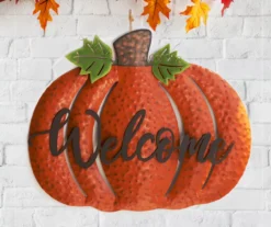"Welcome" Pumpkin Yard Stake -Garden Furniture Store 810547854 10
