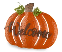 "Welcome" Pumpkin Yard Stake -Garden Furniture Store 810547854 8