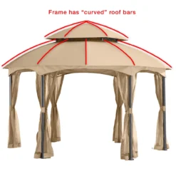 Heritage Gazebo Canyon Stripe Replacement Canopy 29 Heritage Gazebo Canyon Stripe Replacement Canopy -Garden Furniture Store 810549193 41