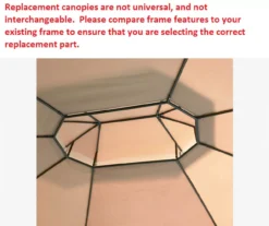 Manhattan Gazebo Beige Replacement Riplock Canopy & Side Mosquito Netting Set -Garden Furniture Store 810549197 3