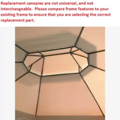 Manhattan Gazebo Beige Replacement Riplock Canopy & Side Mosquito Netting Set -Garden Furniture Store 810549197 31