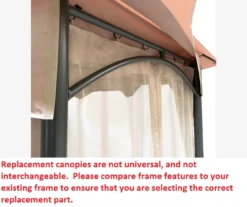 Manhattan Gazebo Canyon Stripe Replacement Canopy -Garden Furniture Store 810549206 4
