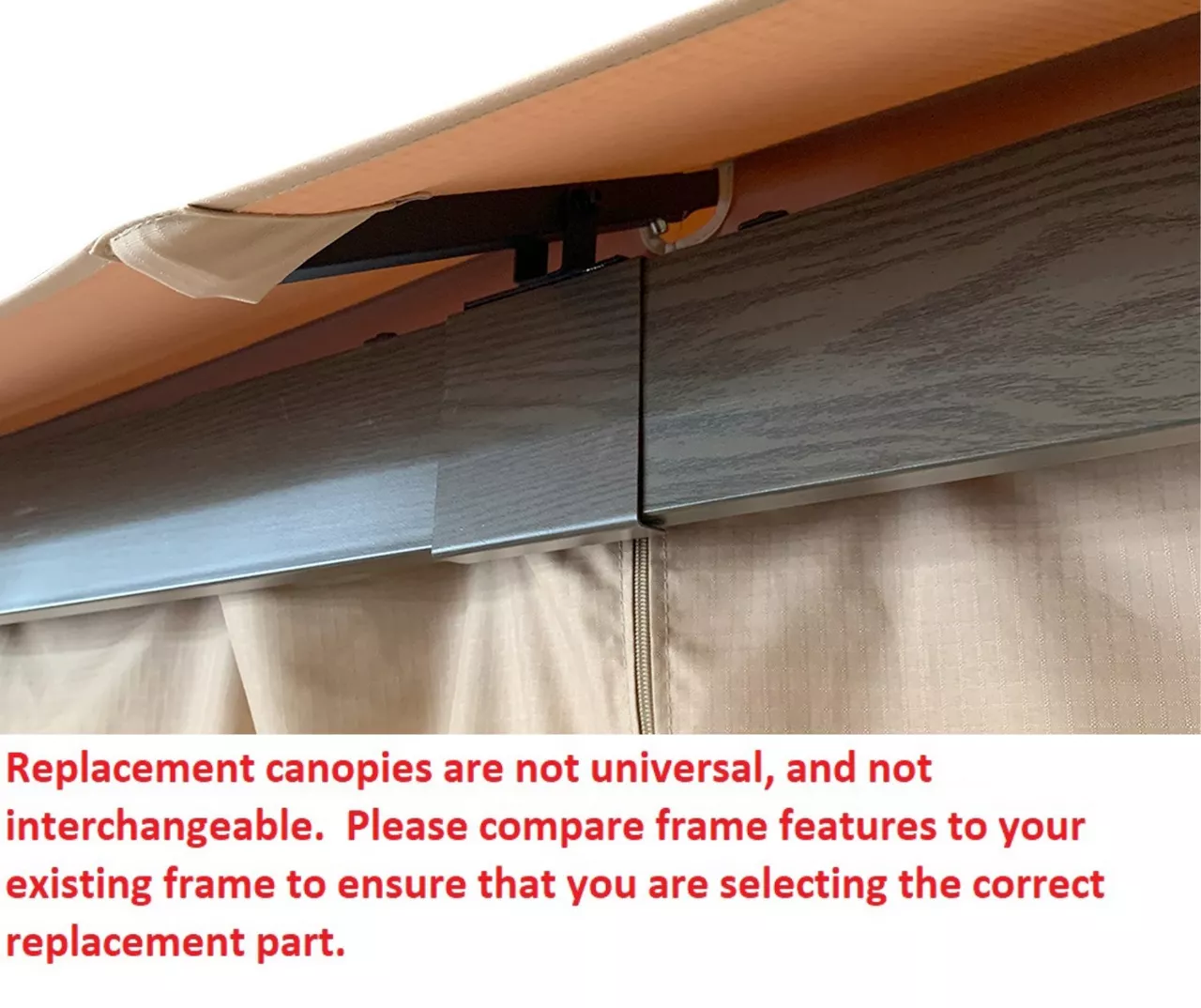 Eagle Brooke/Ashford/Asheville Beige Replacement Canopy 7 Eagle Brooke/Ashford/Asheville Beige Replacement Canopy - Image 5