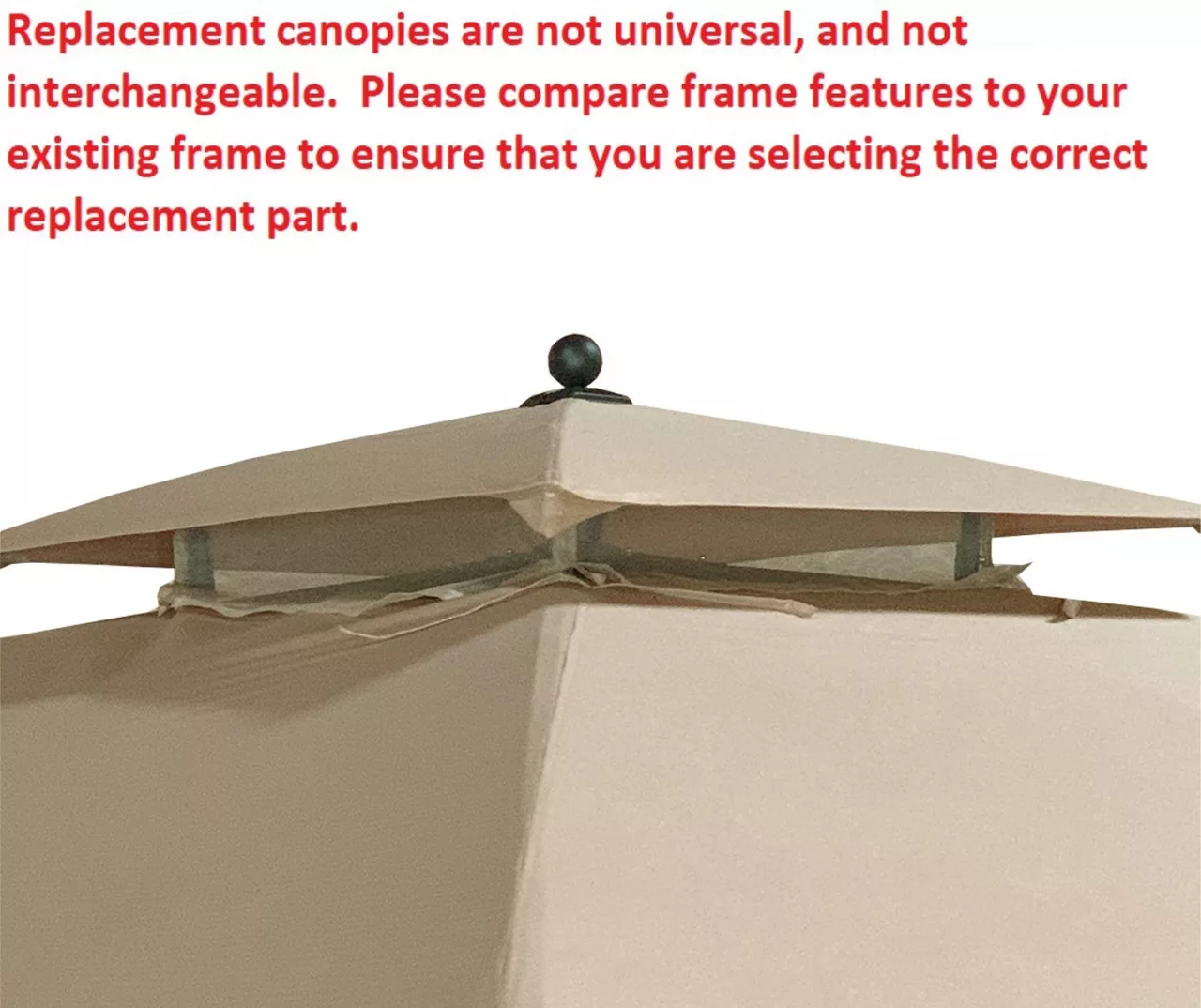Eagle Brooke/Ashford/Asheville Beige Replacement Canopy 8 Eagle Brooke/Ashford/Asheville Beige Replacement Canopy - Image 6