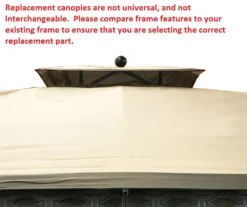 Pinehurst Gazebo Beige Damask Replacement Canopy -Garden Furniture Store 810549216 4