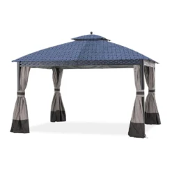 Pinehurst Gazebo Midnight Blue Trellis Replacement Canopy -Garden Furniture Store 810549217 71