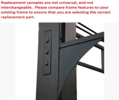 Shadow Creek Gazebo Beige Replacement Privacy Curtain Set -Garden Furniture Store 810549227 31