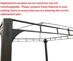 Shadow Creek Gazebo Beige Replacement Privacy Curtain Set -Garden Furniture Store 810549227 51