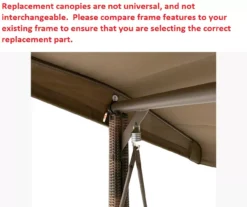 Palermo Swing Brown Replacement Canopy 14 Palermo Swing Brown Replacement Canopy -Garden Furniture Store 810549254 5