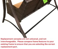 Wilson Fisher Wicker Swing Brown Replacement Canopy 17 Wilson Fisher Wicker Swing Brown Replacement Canopy -Garden Furniture Store 810549261 5
