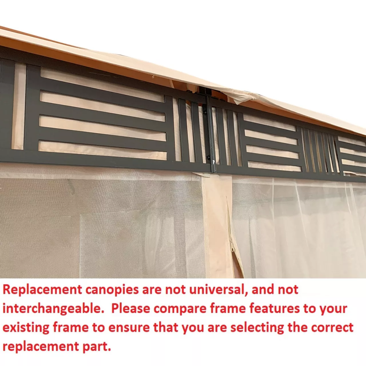 Westbrook Gazebo Beige Replacement Canopy 12 Westbrook Gazebo Beige Replacement Canopy - Image 10