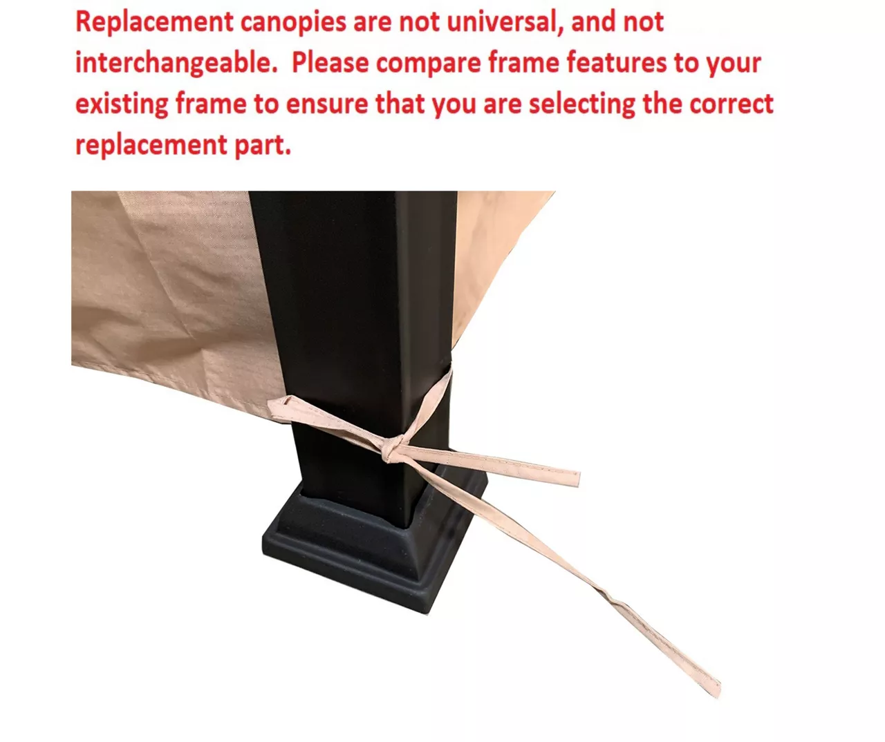 Westbrook Gazebo Beige Replacement Canopy 7 Westbrook Gazebo Beige Replacement Canopy - Image 5