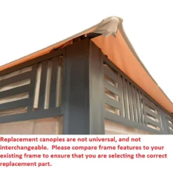 Westbrook Gazebo Beige Damask Replacement Canopy -Garden Furniture Store 810549281 31