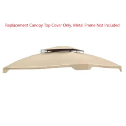Bay Window Double Finial Gazebo Beige Replacement Riplock Canopy -Garden Furniture Store 810549290 31