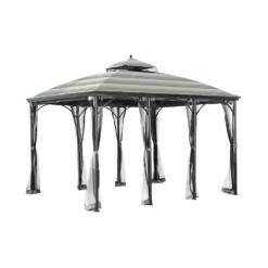 Somerset Gazebo Stone Stripe Replacement Canopy -Garden Furniture Store 810549340 3