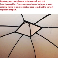 Somerset Gazebo Stone Stripe Replacement Canopy -Garden Furniture Store 810549340 5