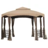 Sienna Octagon Gazebo Beige Replacement Riplock Canopy & Side Mosquito Netting Set -Garden Furniture Store 810549342 1