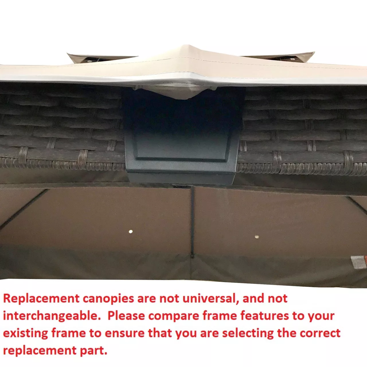 Augusta Gazebo Beige Replacement Riplock Canopy & Side Mosquito Netting Set 8 Augusta Gazebo Beige Replacement Riplock Canopy & Side Mosquito Netting Set - Image 6