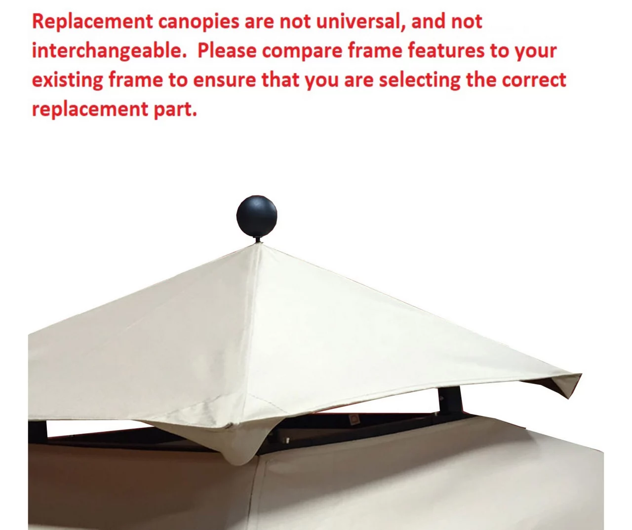 Windsor Grill Gazebo Stone Stripe Replacement Canopy 17 Windsor Grill Gazebo Stone Stripe Replacement Canopy - Image 15