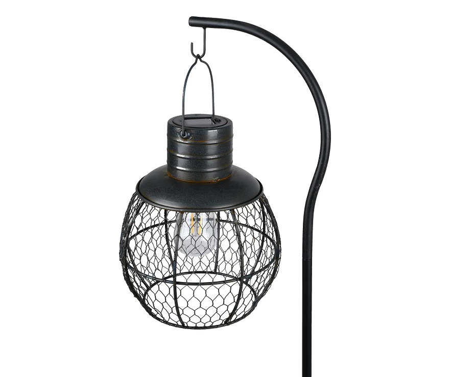 48.4" Shepherd Hook & Wire Solar Lantern Yard Stake 4 48.4" Shepherd Hook & Wire Solar Lantern Yard Stake - Image 2