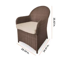 Broyhill Autumn Cove All-Weather Wicker Cushioned Patio Captain's Dining Chair -Garden Furniture Store 810554526 99 1