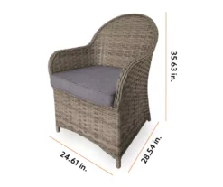 Broyhill Autumn Cove All-Weather Wicker Cushioned Patio Captain's Dining Chair -Garden Furniture Store 810554527 99 2