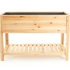 47.6" Wood Raised Garden Bed With Shelf 1 47.6" Wood Raised Garden Bed With Shelf -Garden Furniture Store 810555214