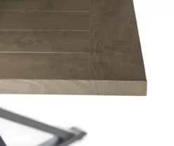 Autumn Cove Light Brown Wood Look Square Steel Patio Dining Table -Garden Furniture Store 810557039 2