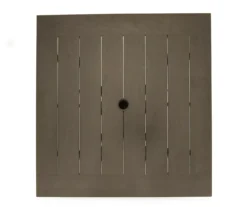 Autumn Cove Light Brown Wood Look Square Steel Patio Dining Table -Garden Furniture Store 810557039 3