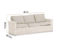 Broyhill Eagle Brooke All-Weather Wicker Cushioned Patio Sofa -Garden Furniture Store 810557274 1