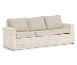 Broyhill Eagle Brooke All-Weather Wicker Cushioned Patio Sofa -Garden Furniture Store 810557274