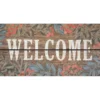 "Welcome" Brown & Red Berries & Leaves Doormat, (18" X 38")