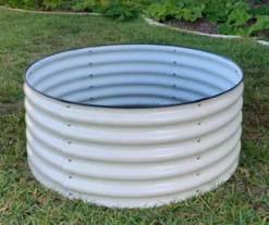 42" Pearl White Metal Raised Garden Bed