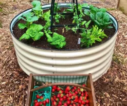 42" Pearl White Metal Raised Garden Bed -Garden Furniture Store 810559830 3