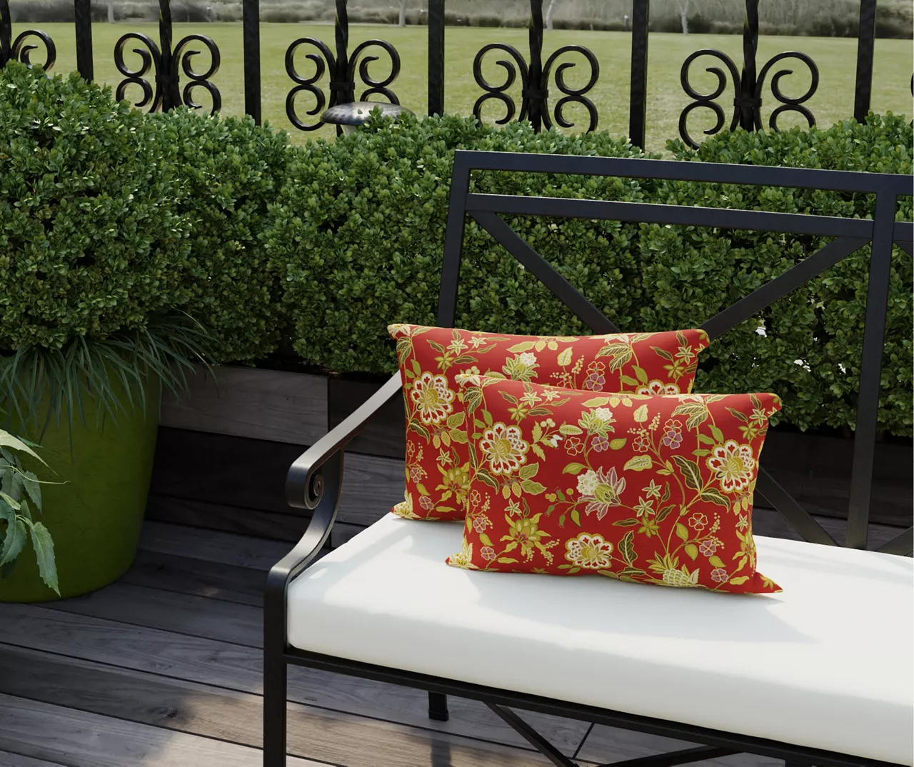 Alberta Salsa Outdoor Throw Pillows, 2-Pack 6 Alberta Salsa Outdoor Throw Pillows, 2-Pack - Image 4