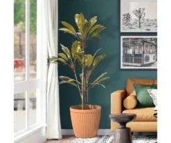 Glitzhome 15.5" Fluted Plastic Planters, 2-Pack -Garden Furniture Store 810565984 3