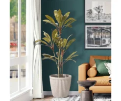 Glitzhome 15.5" Fluted Plastic Planters, 2-Pack -Garden Furniture Store 810565985 3